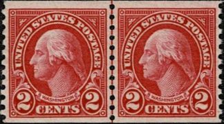 1923 United States Scott Catalog Number 599 Line Pair Mint